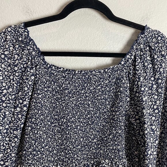 NEW Old Navy Womens Large Floral Peasant Long Sleeve Dress Cottagecore - Picture 13 of 13